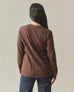 Women's Premium Slub Long Sleeve Crew Tee - Chestnut
